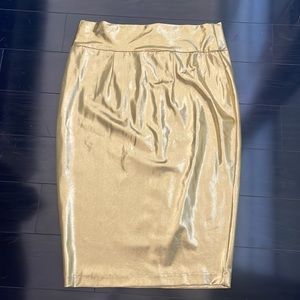 Plus gold Jibri pencil skirt, NEVER WORN